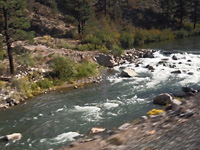 Train-blurred river . . .